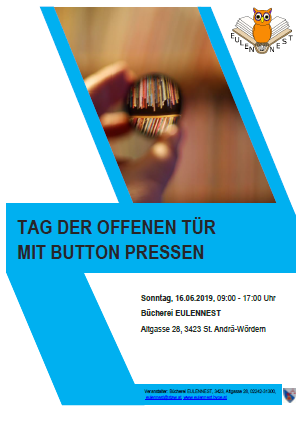 Tag der offenen Tür mit Button pressen