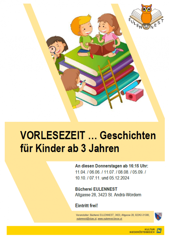 Vorlesezeit ... Geschichten für Kinder ab 3 Jahren