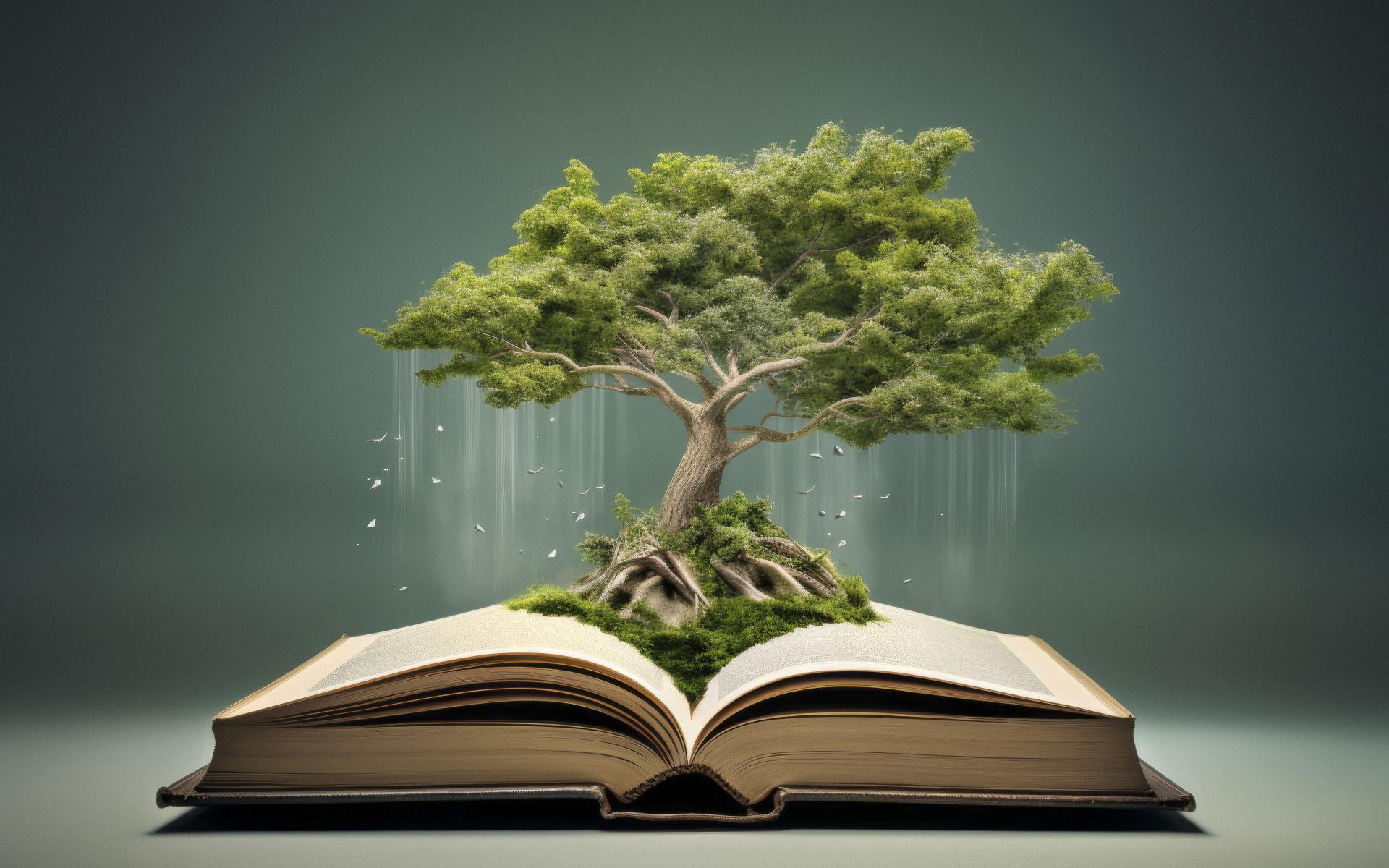 Symbolbild Baum im Buch