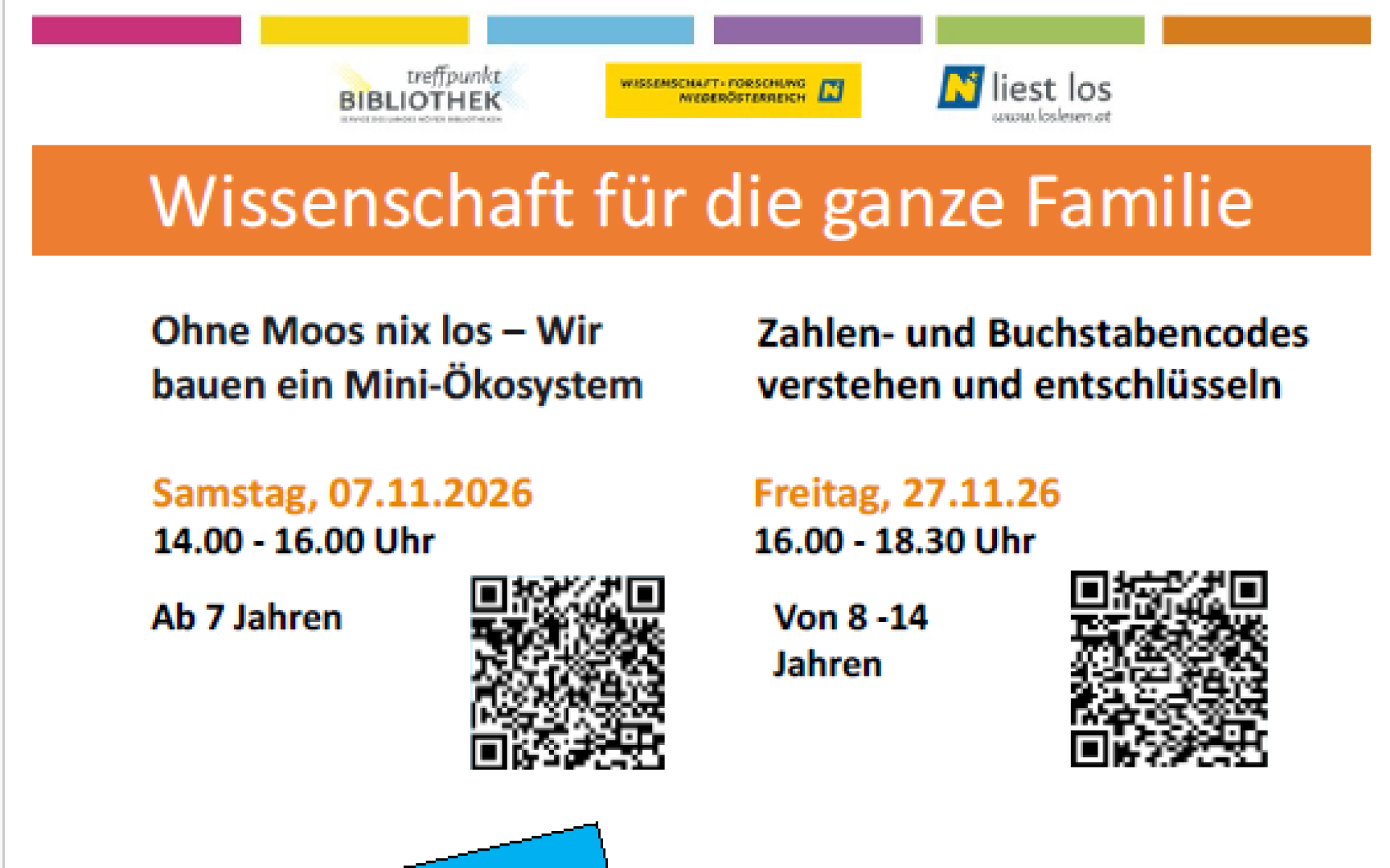 Flyer für Veranstaltung "SCIENCE AFTERNOON"