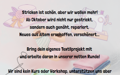 Flyer für Veranstaltung "Reparieren und Upcycling"